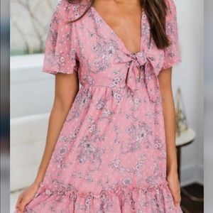 Pink Lily floral Sundress